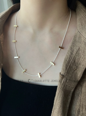 欧美几何元素极简风长款银河项链女 夏季吊带背心简约辣妹风穿搭