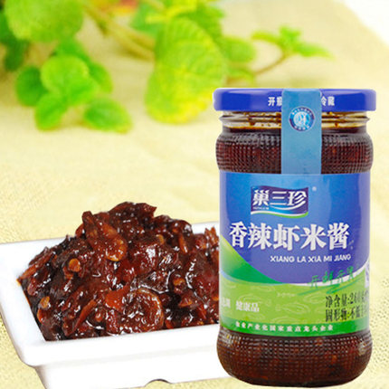 巢三珍香辣虾米酱260g瓶装安徽特产手工虾酱家用下饭拌面调味酱