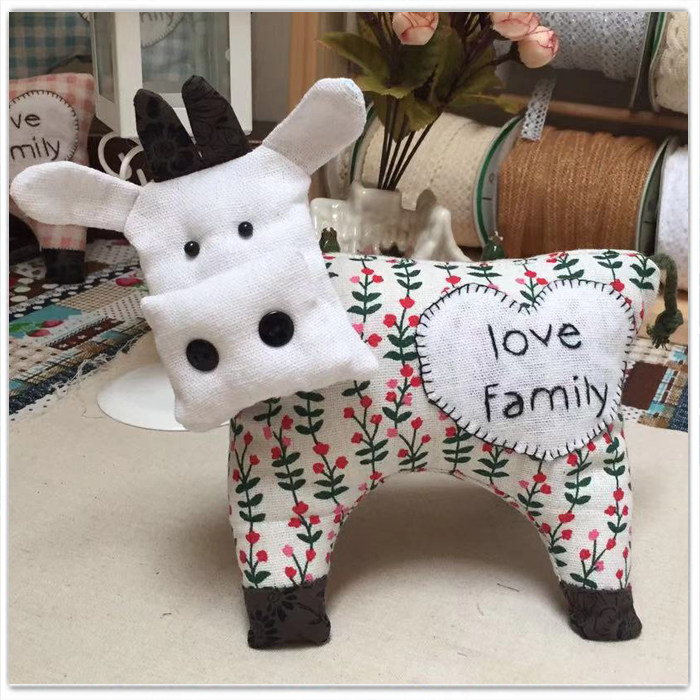 居家布艺diy缝纫手工创意制作辅料配件图纸爱心小牛有视频教程