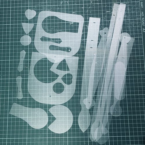 手工布艺皮革包带包盖模板通用款