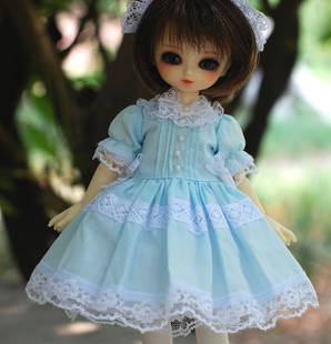 图纸非成品 无教程 diy棉布手工制作BJD6分娃娃连衣裙洋装纸样