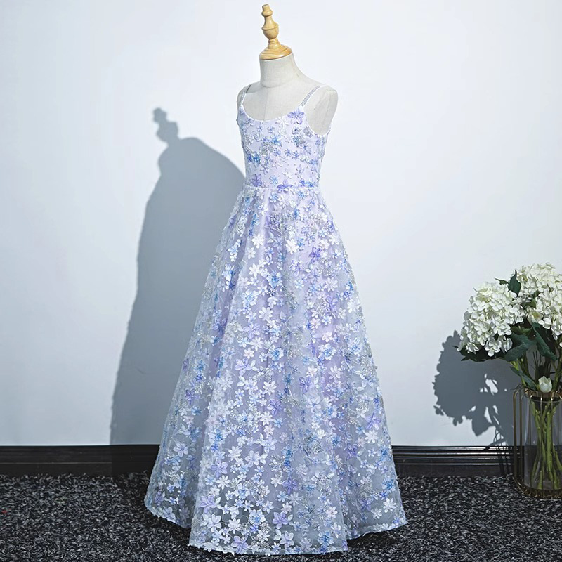 女童高级感礼服钢琴艺考礼服小提琴歌唱比赛生日主持人朗诵演讲服