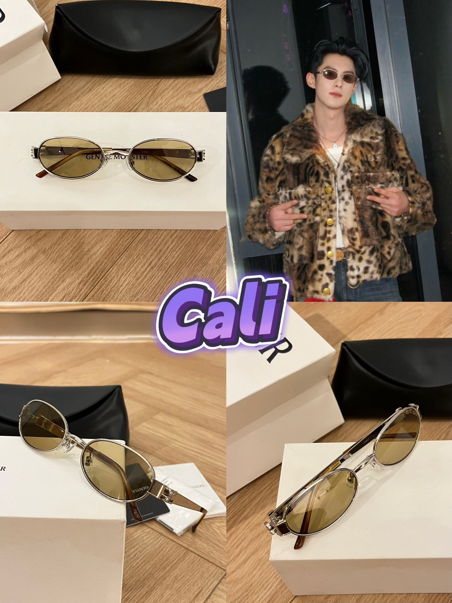 gmcdp/cali墨镜太阳眼镜小圆圆男女蔡徐坤王鹤棣胡先煦王嘉尔同款