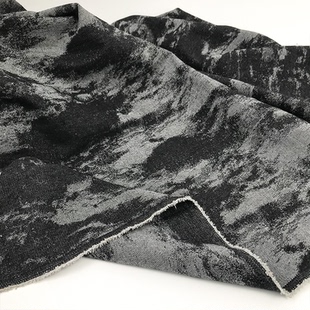 黑暗调扎染牛仔布料面料水洗厚款服装面料手工DIY外套裤子设计师