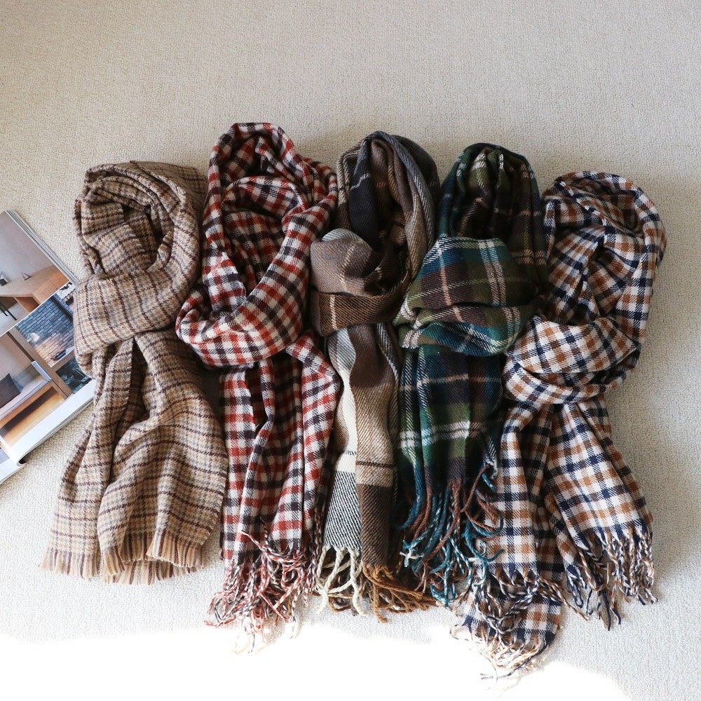 二一Y223 复古百搭格纹围 韩系时尚流苏围巾冬季保暖男女同款,服饰配件/皮带/帽子/围巾,围巾/丝巾/披肩,淘宝优惠券,粉丝福利购,淘宝优惠卷