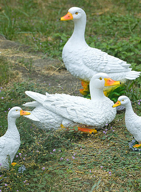 庭院造景田园风仿真大白鹅摆件