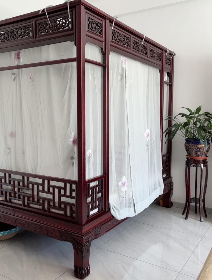 手绘床幔特惠定制防蚊单双月架子