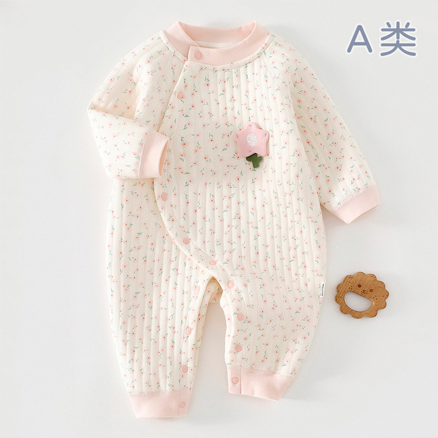 【三层空气棉】婴儿连体衣秋冬初生宝宝衣服加棉加厚保暖纯棉哈衣