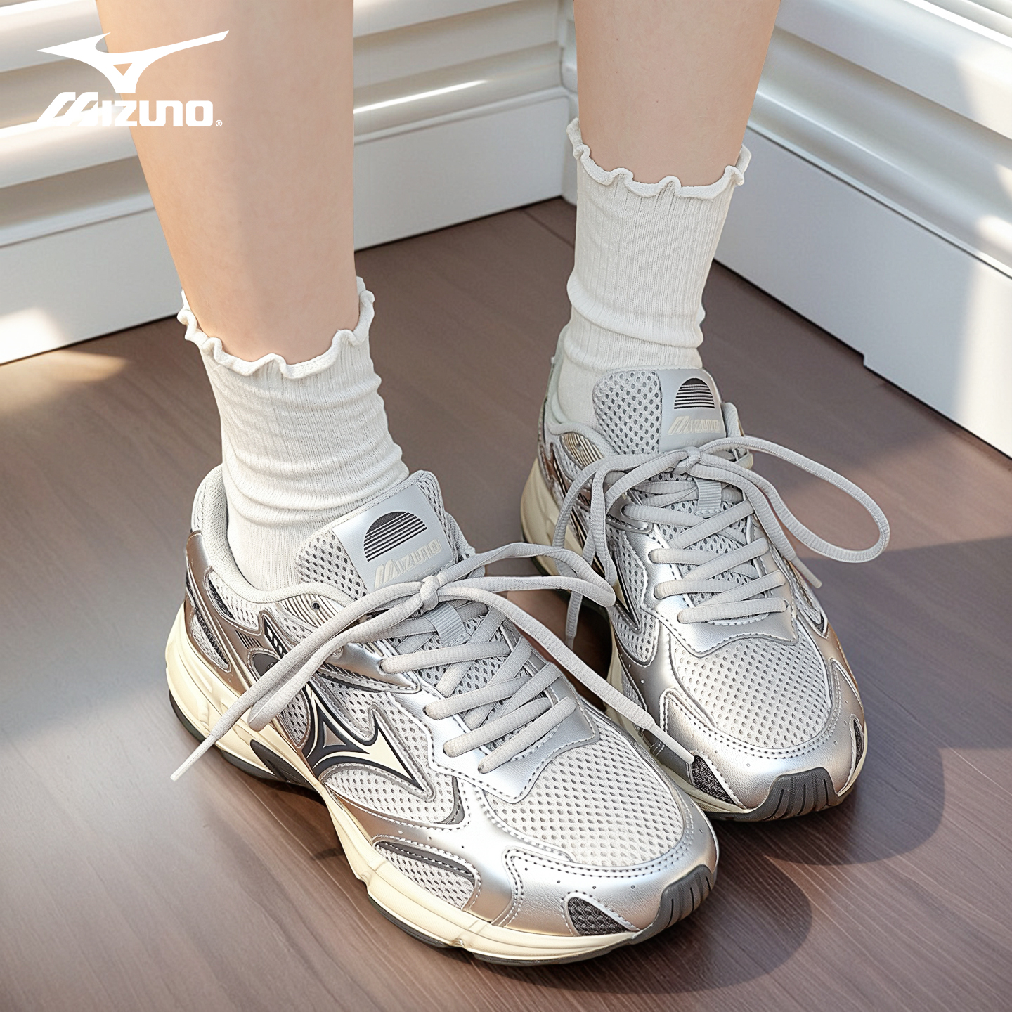 Mizuno美津浓 SPEED 2K 新款复古跑步鞋情侣百搭防滑显瘦老爹鞋