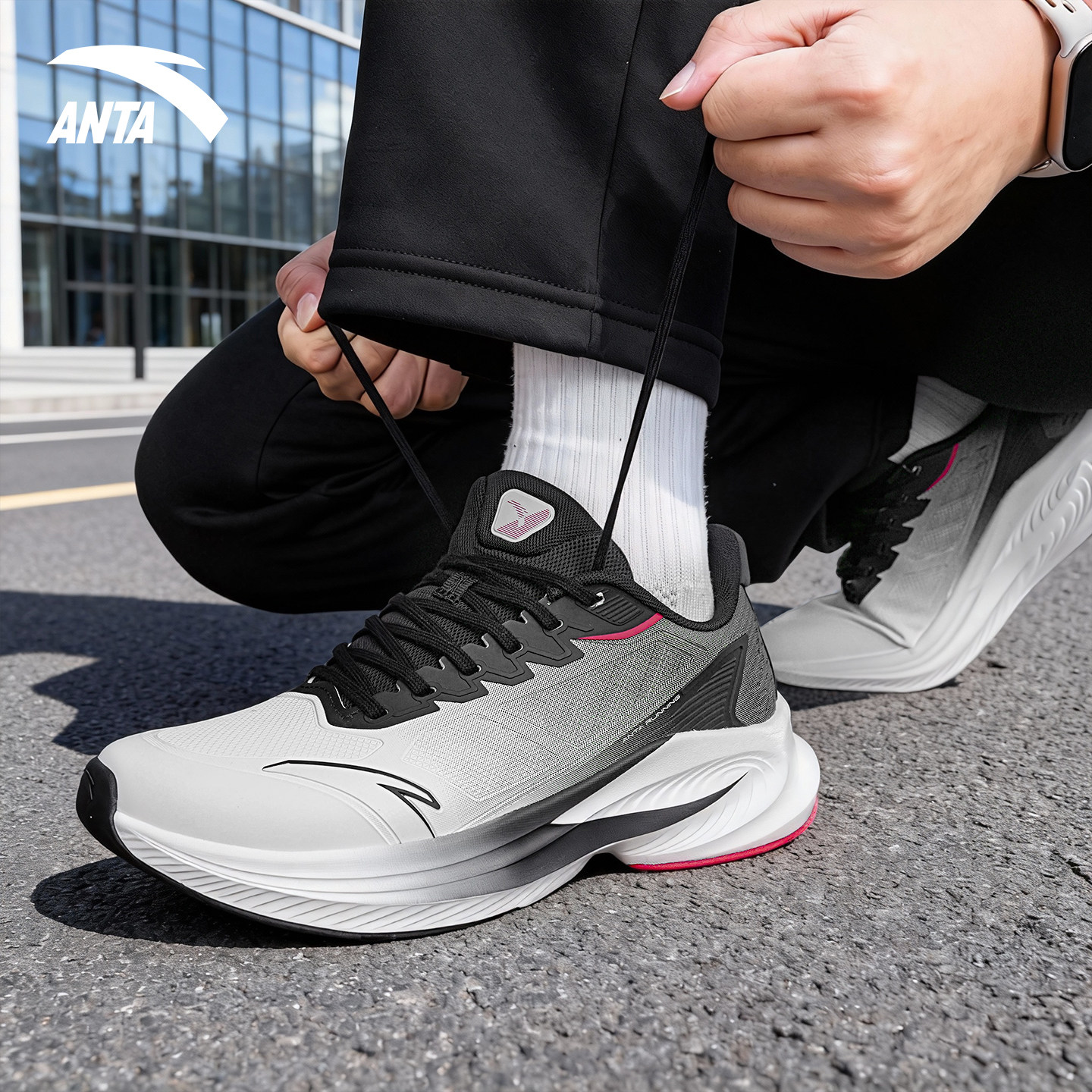 安踏毒刺6代皮面跑步鞋男鞋2026新款初中生减震防泼水运动鞋男款,运动鞋new,跑步鞋,淘宝优惠券,粉丝福利购,淘宝优惠卷