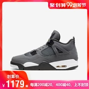 Air Jordan 4 Cool Grey AJ4 Giày da lộn màu xám da lộn màu xám mát mẻ 308497-007 - Giày bóng rổ