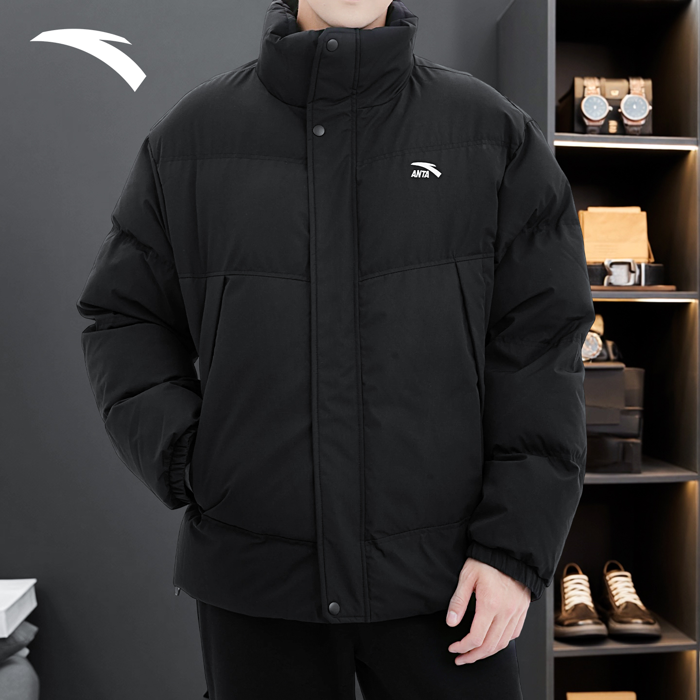 安踏棉服男款2025冬季新款面包服