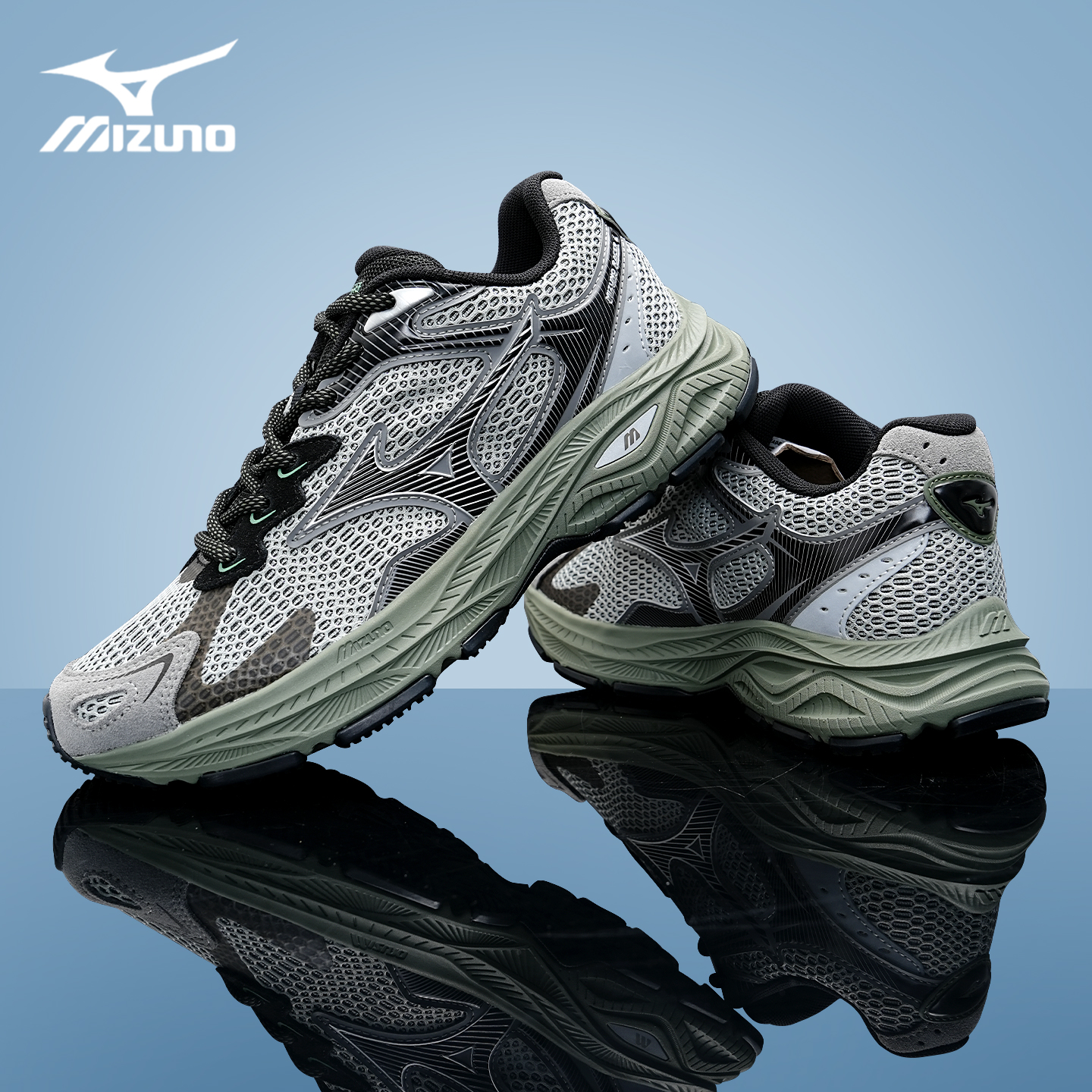 Mizuno/美津浓 Racer S 百搭跑步鞋绿野仙踪防滑耐磨男女鞋跑步鞋
