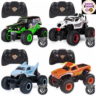 MonsterJam正品掘墓者鲨鱼大脚车遥控车怪物卡车玩具1:24礼物儿童