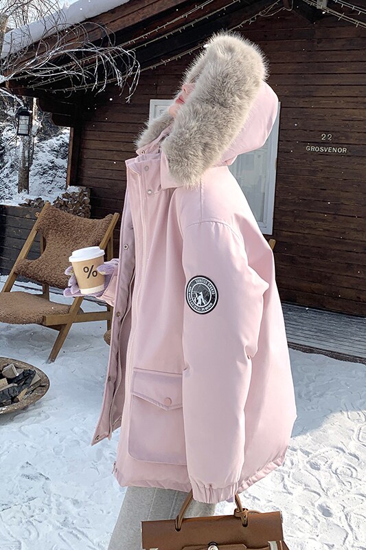 【新款】现货！粉色工装保暖90羽绒服125-9896-P335-控498,女装羽绒服,浙宝125
