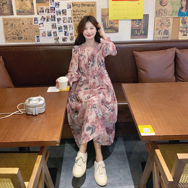 【新款】现货!！！浪漫法式碎花长袖连衣裙9871-P115-控168,女装连衣裙,浙宝125