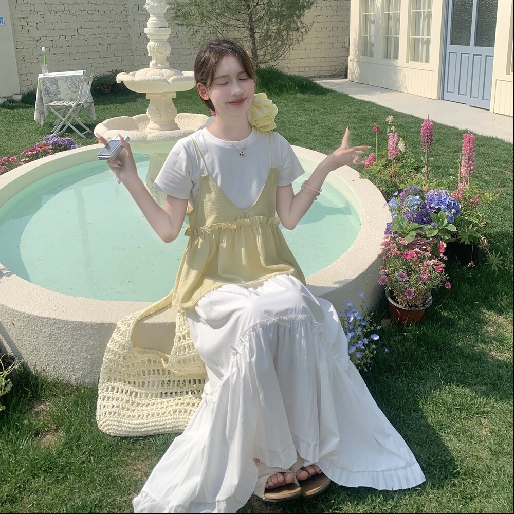 【新款】现货！夏季氛围感减龄套装裙两件套A33-P155-控228,女装套装/套裙,浙宝125