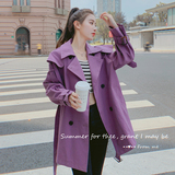 2022新款现货！海军风短款系带风衣外套F19-P125-控188，女装风衣，浙宝125