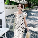 du家授权【SE】法式波点泡泡袖气质连衣裙2025夏新款设计师品牌，女装连衣裙，浙宝125