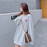 现货数据好！韩版设计感宽松慵懒风贴标套头卫衣W10-P95-控148，女装卫衣/绒衫，浙宝125