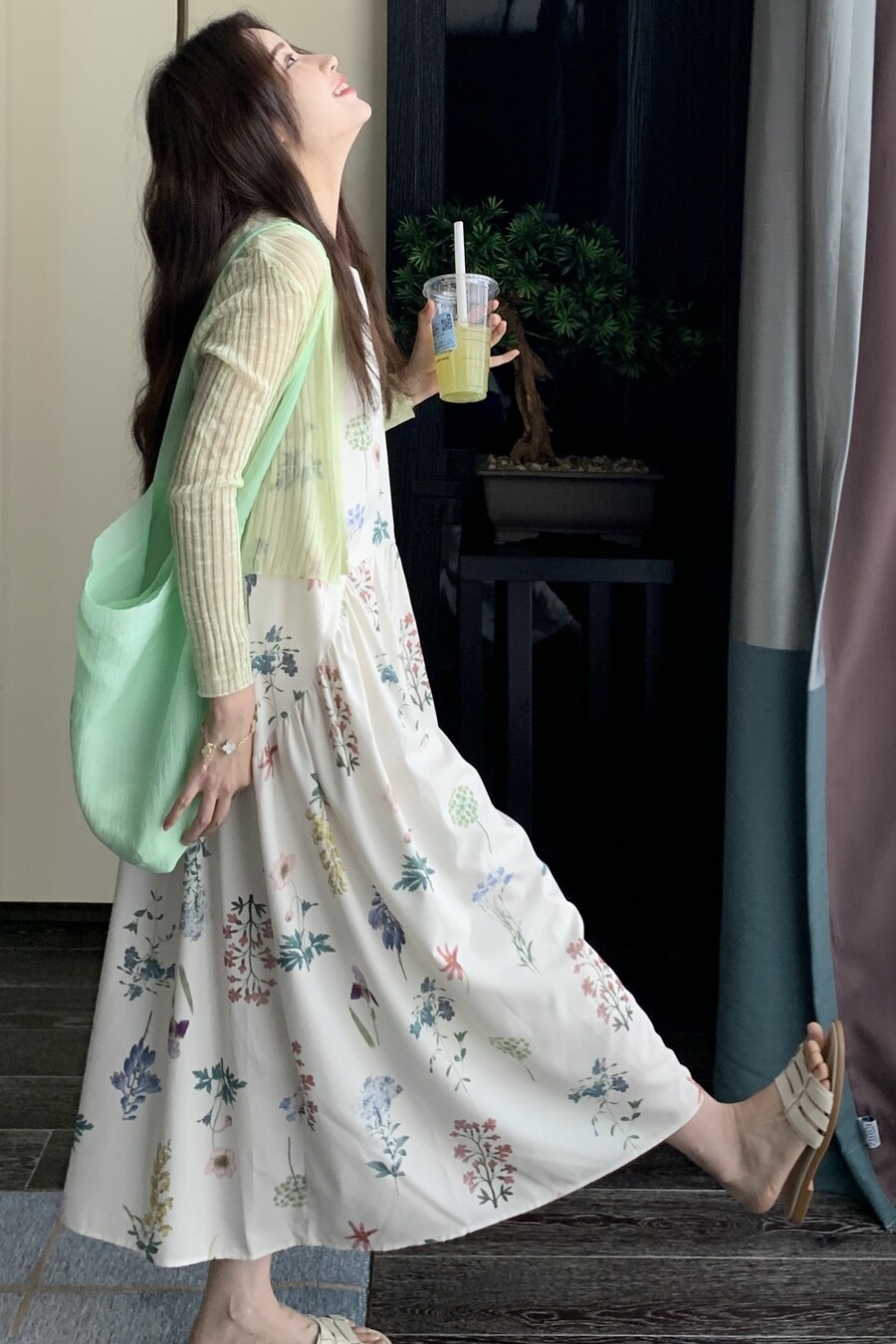 【新款】现货！夏季针织开衫连衣裙套装2D003-A18-P155-控228,女装套装/套裙,浙宝125