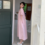 【新款】现货！夏季度假风粉色连衣裙9839-P115-控168，女装连衣裙，浙宝125