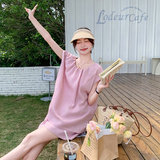 甜美减龄粉色上衣短袖套装女夏2025新款小个子百搭显瘦短裤两件套，女装套装/套裙，浙宝125