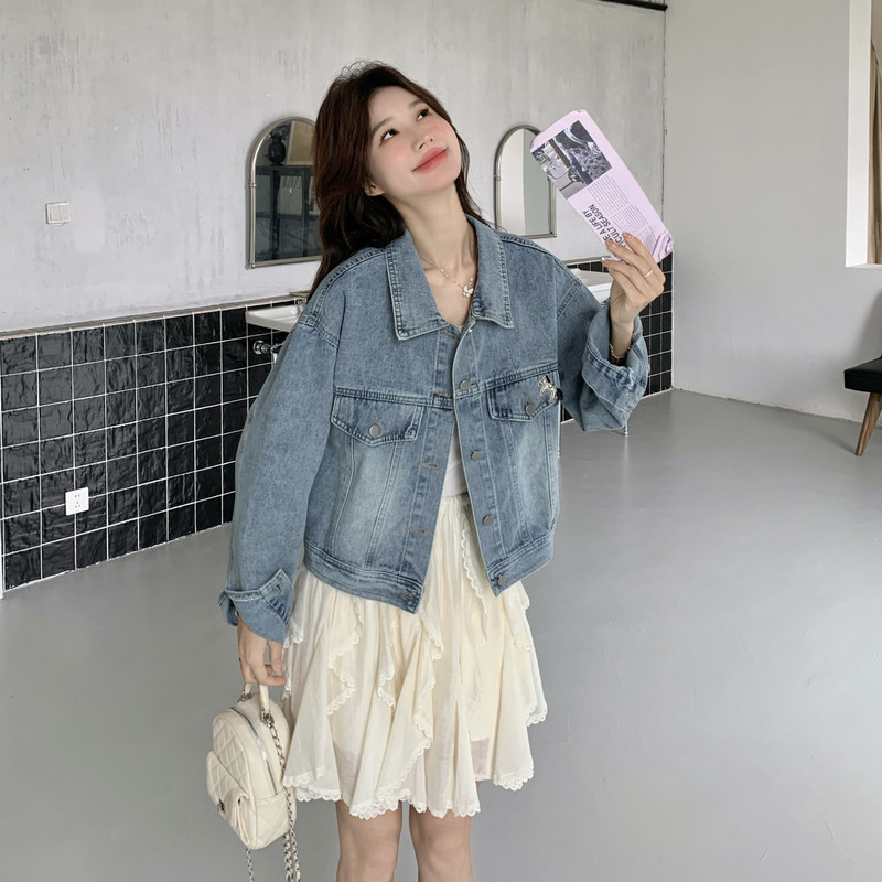 新款率性挺括牛仔短外套2D003-2607-P135控218,女装短外套,浙宝125