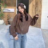 【新款】现货！美拉德棕色短款外套2D003-2601-P135控218，女装短外套，浙宝125