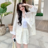 【新款】数据款！现货125-A69轻薄刺绣防晒套装P145控208，女装套装/套裙，浙宝125