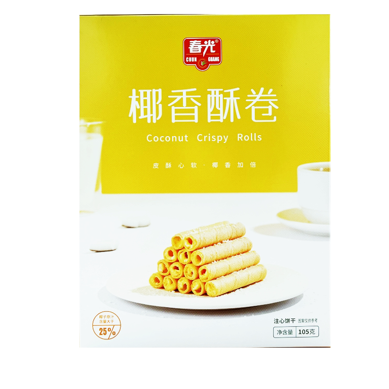 春光海南特产105克薄脆椰香酥卷