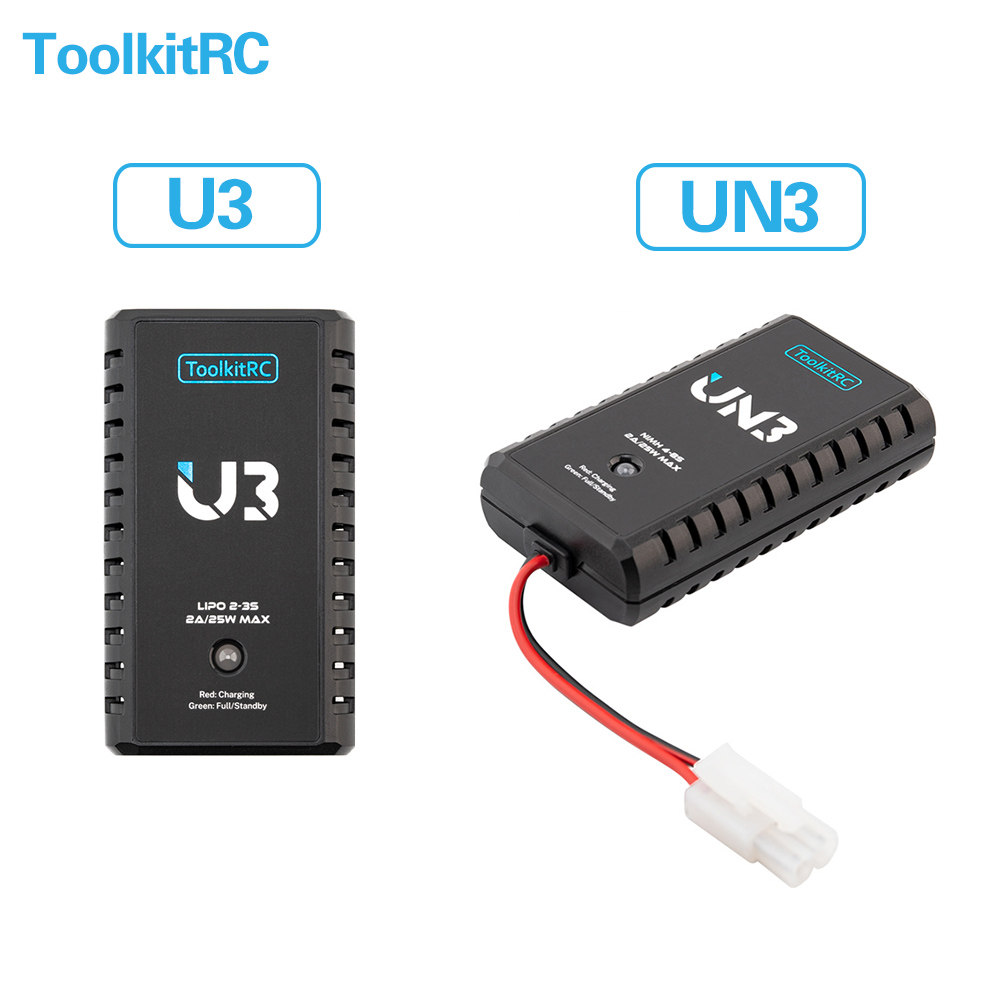 toolkitrc u3锂电航模简易平衡充电器2-3s/un3镍氢4-8s 2a25w入门