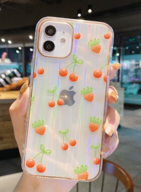 适用苹果新款手机壳iphone11-13promax时尚小清新水果耐脏防摔壳
