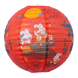 2026年新年元宵节纸灯笼装饰商场学校社区猜灯谜灯笼布置装饰活动