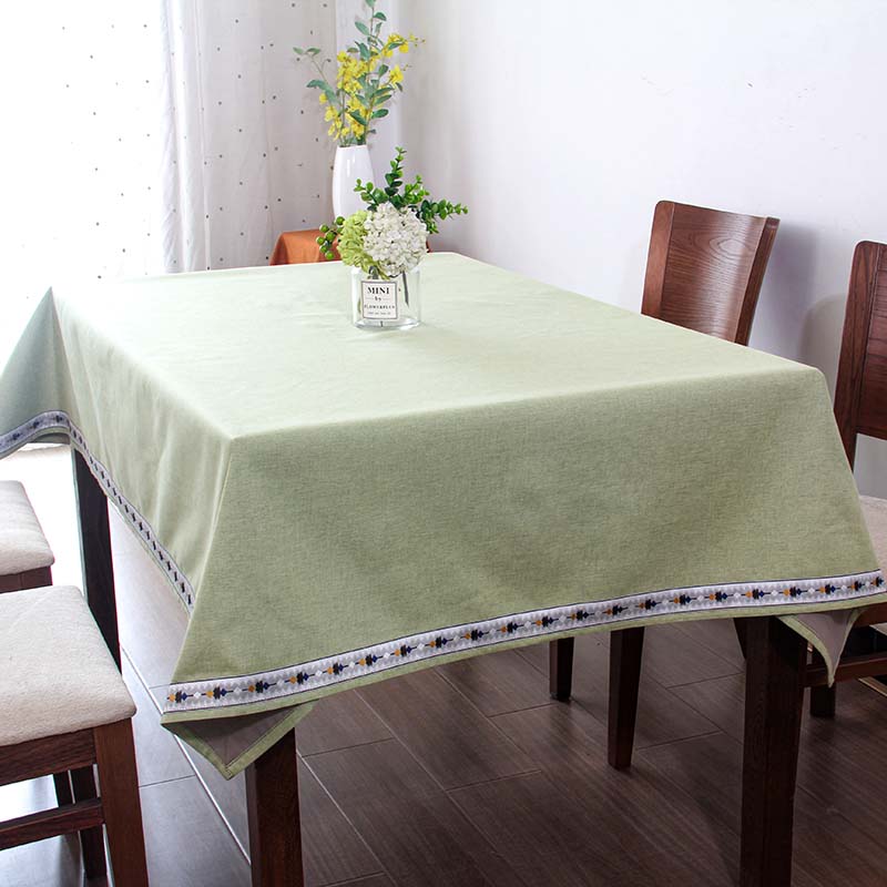 棉麻防水防晒户外庭院加厚餐桌布