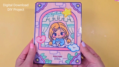 新款可爱娃娃女孩闺蜜解压换装过家家安静书手工玩具DIY图纸材料