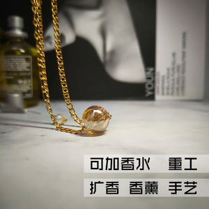 纯欲项链电镀真金时来又运转玻璃
