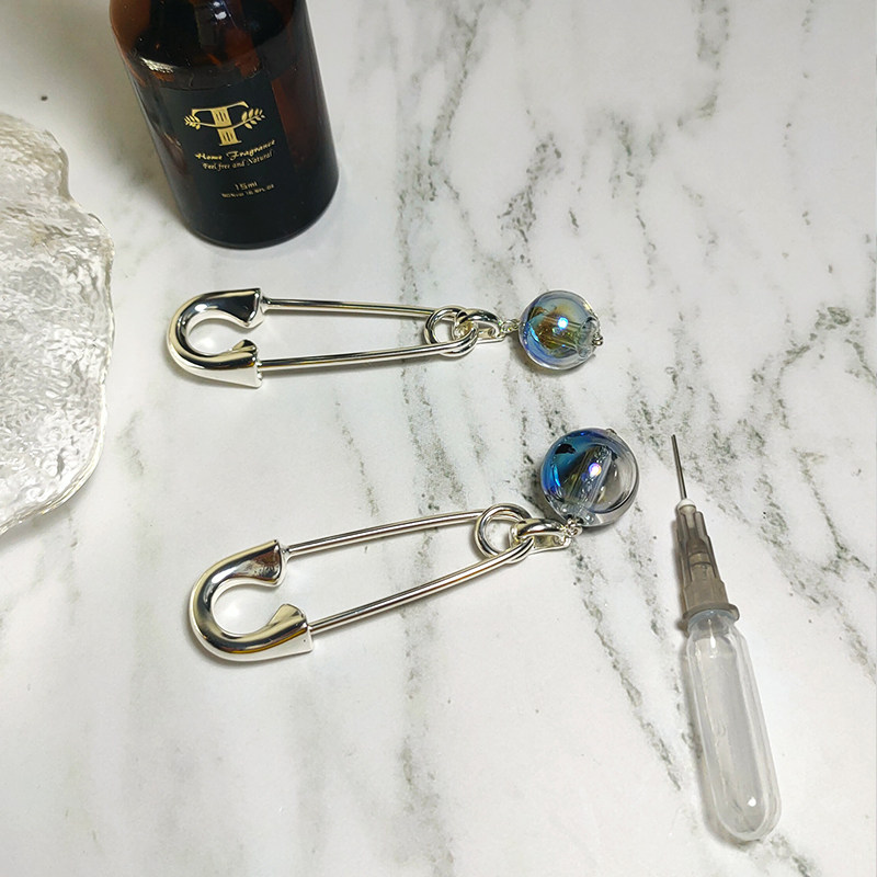 【T】茗树奇遇灵动蓝原创装香水精油玻璃珠三用胸针扩香薰包邮