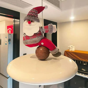 圣诞节装饰品圣诞老人吊灯挂饰氛围场景布置挂件家用摆件道具礼物