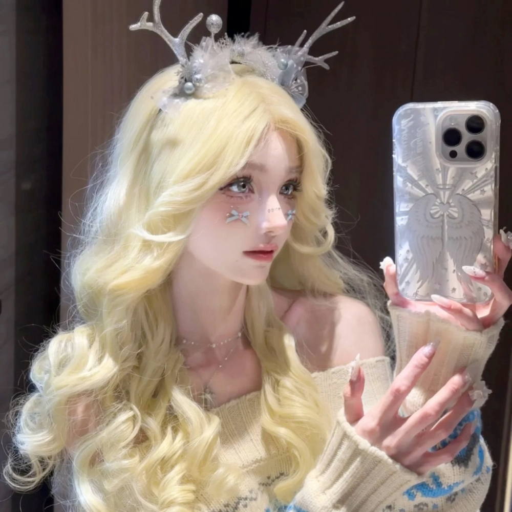 圣诞节装饰品鹿角蝴蝶结雪花发箍头饰成人头箍装扮发饰2025新款