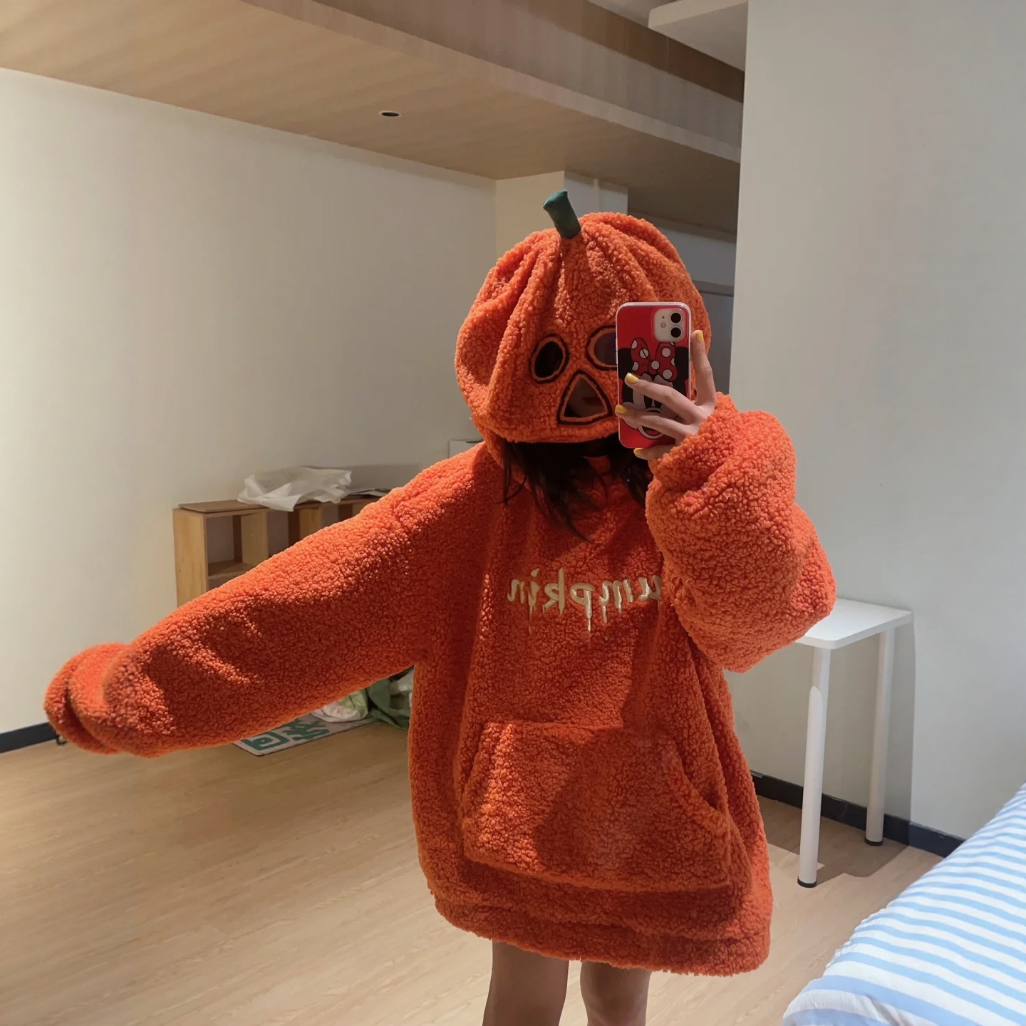 万圣节南瓜衣服cosplay装扮服装成人女创意搞怪可爱卫衣头套新款