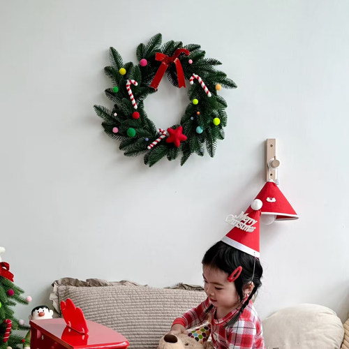 圣诞节装饰品diy花环墙面氛围场景布置挂件入户门挂饰家用摆件