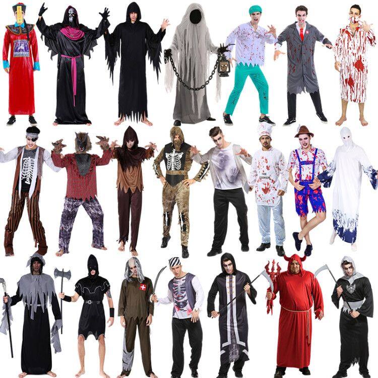 cosplay万圣节服装男女大人成人恐怖清朝僵尸服饰丧尸死神鬼衣服