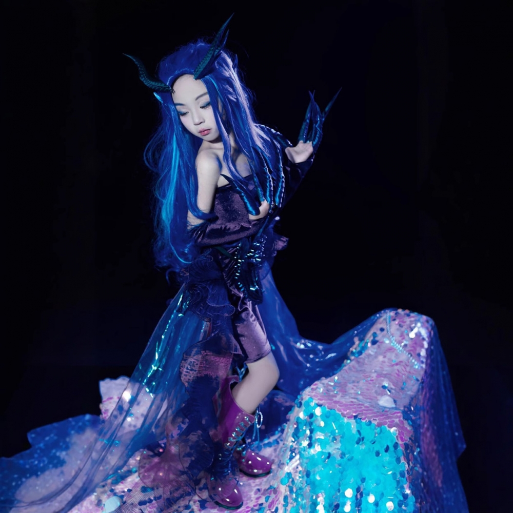 敖闰儿童服装cosplay服万圣节装扮服饰衣服女童哪咤演出女孩套装