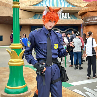 尼克狐尼克cos服疯狂动物城朱迪兔子警官服装衣服万圣节男装动漫