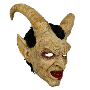 万圣节人面路西法面具cos恶魔恐怖异形头套成人全脸面罩装扮道具
