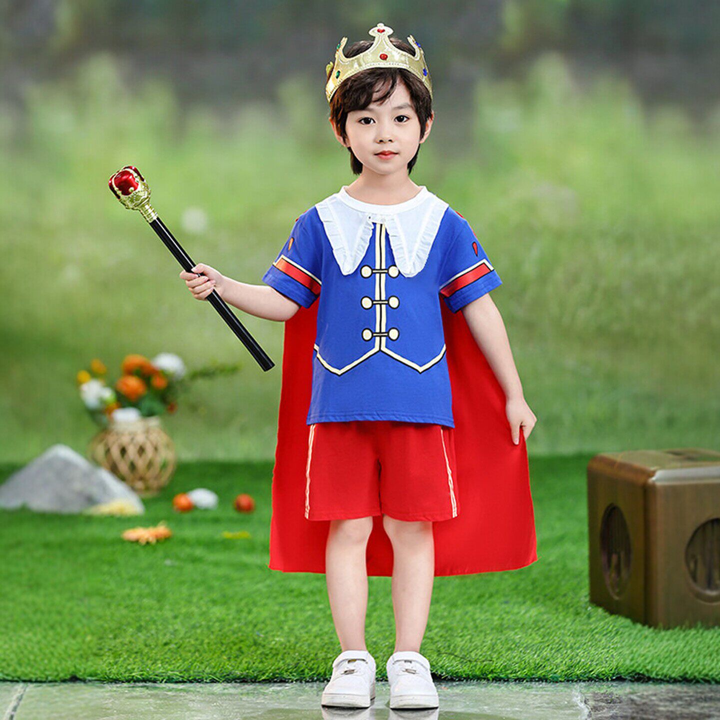 王子服装儿童白雪公主表演服装六一幼儿园角色扮演cos服演出服饰图片