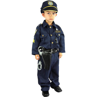 万圣节儿童服装cos警察男童装扮衣服男孩套装服饰职业角色扮演