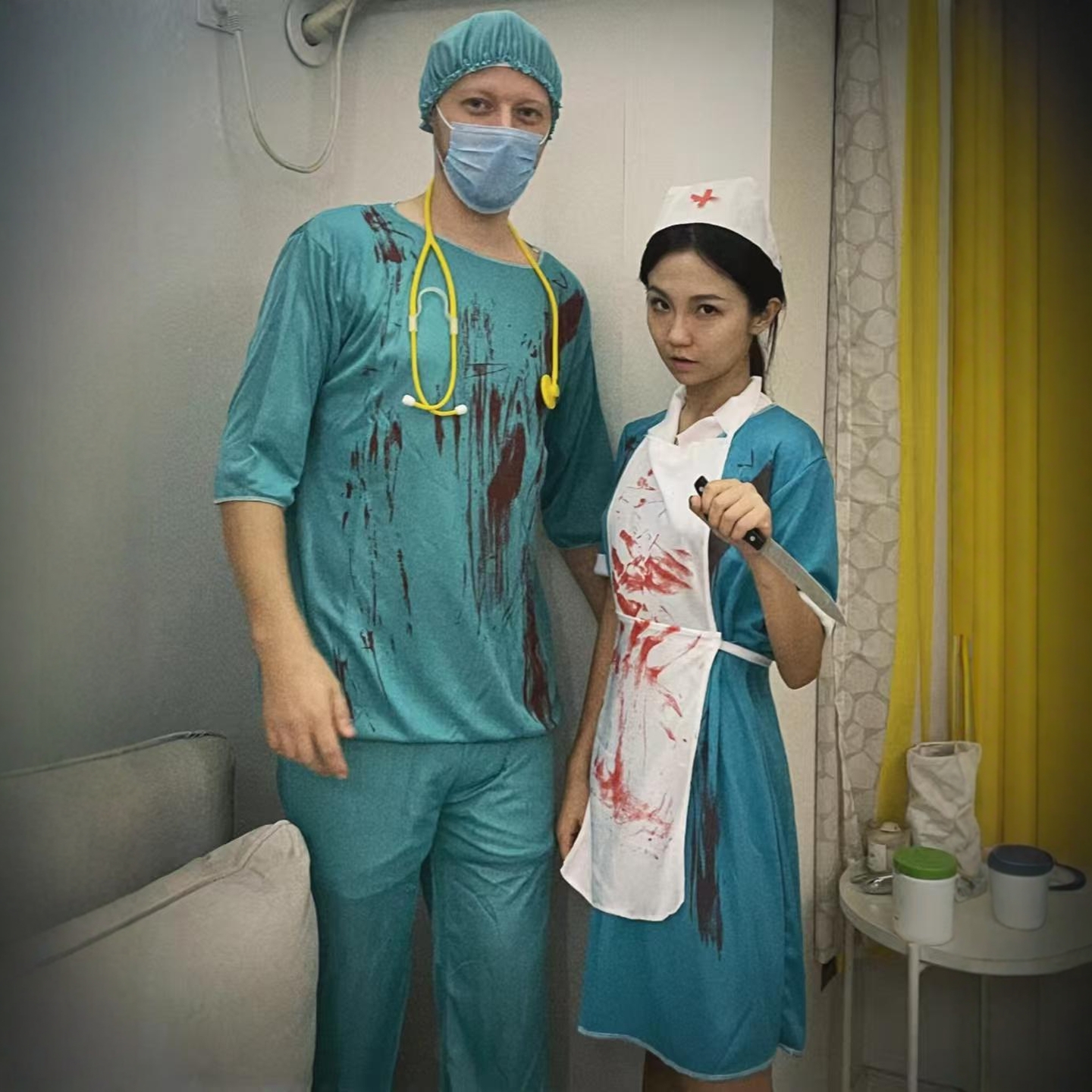 护士服cos万圣节服装医生装扮衣服角色扮演成人搞怪恐怖服饰男女