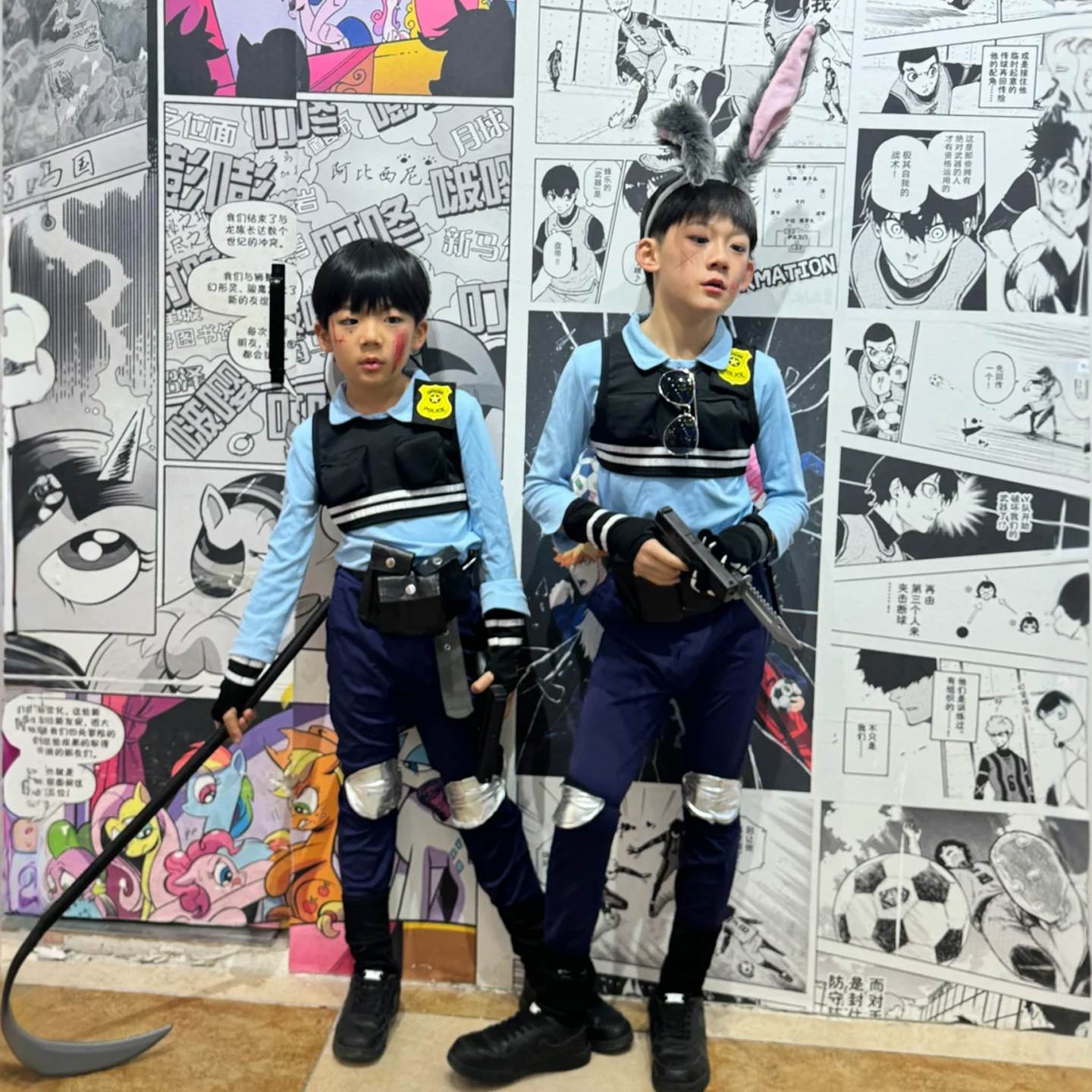 疯狂动物城朱迪兔子警官万圣节服装儿童cos装扮动漫人物角色扮演